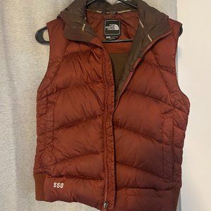 The North Face 550 Womens Goose Down Puffer Hooded Vest Jacket, Size S